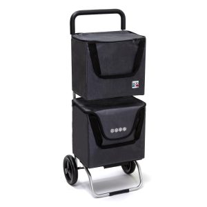 Chariot de course isotherme 2x20L Modulobag 6 roues gris