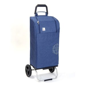 Chariot de course isotherme sidebag bleu blanc course bleu 2 roues