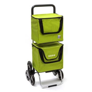 Chariot de course isotherme 2x20L Modulobag anis 6 roues