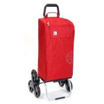 Chariot de course isotherme sidebag bleu blanc course rouge 2 roues