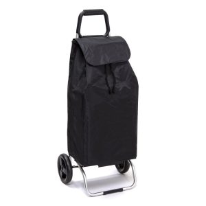 Chariot de course isotherme sidebag bleublanccourse 6 roues carlux noir