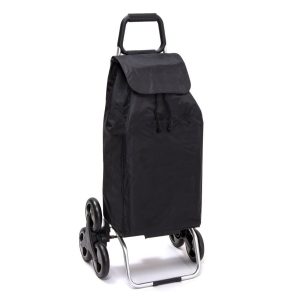 Chariot de course isotherme sidebag bleublanccourse 6 roues carlux noir