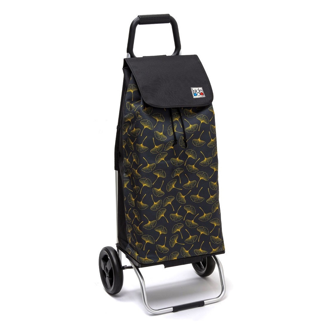 Chariot de course isotherme sidebag bleublanccourse 2 roues carlux motif
