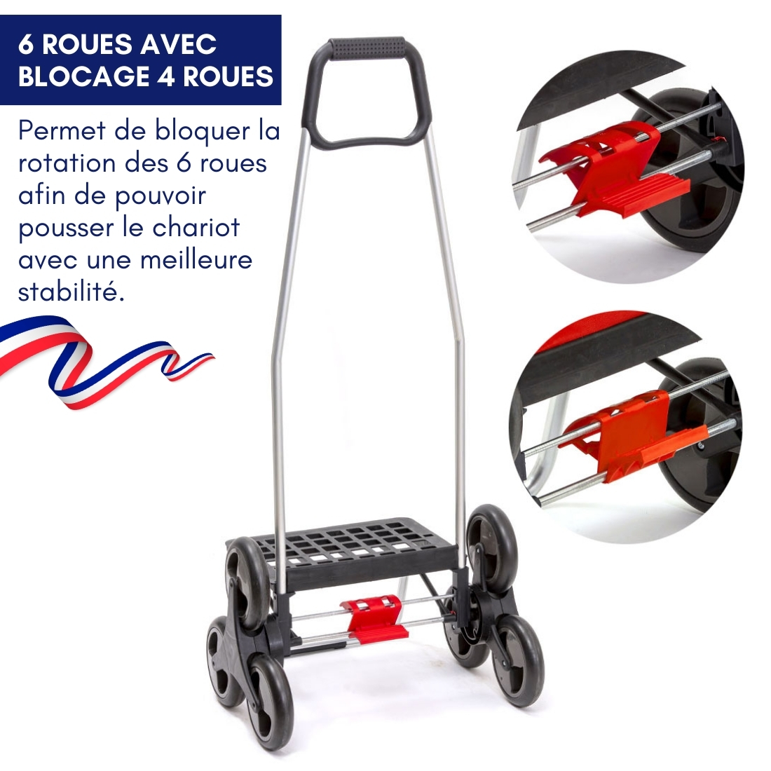 Chariot de courses pliable Sidebag Carlux - Sac 55L - Artifice Rouge – Image 4